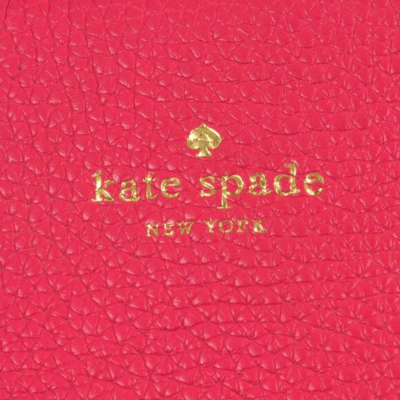 Kate Spade Bridge Place Pink Pebbled Leather X-Large Flamingo Bow Tote - Picture 3 of 12